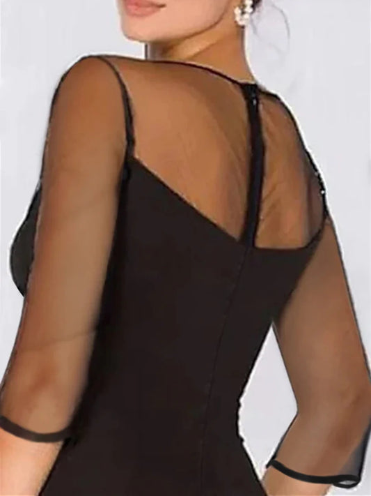 A-Line/Princess Sweetheart 3/4 Sleeves Mother Of The Bride Dresses With Lace Flower