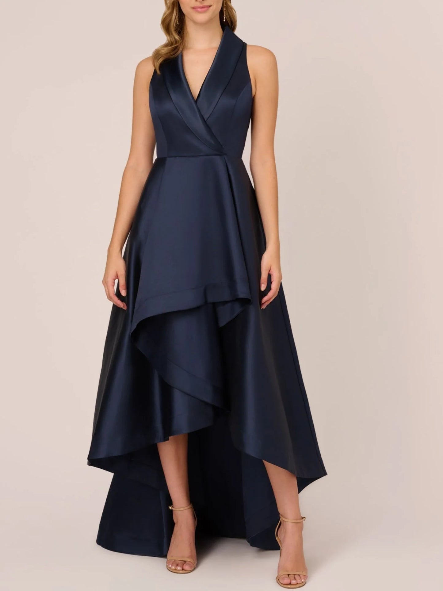 A-Line/Princess V-Neck Sleeveless Asymmetrical Mother Of The Bride & Groom Dresses