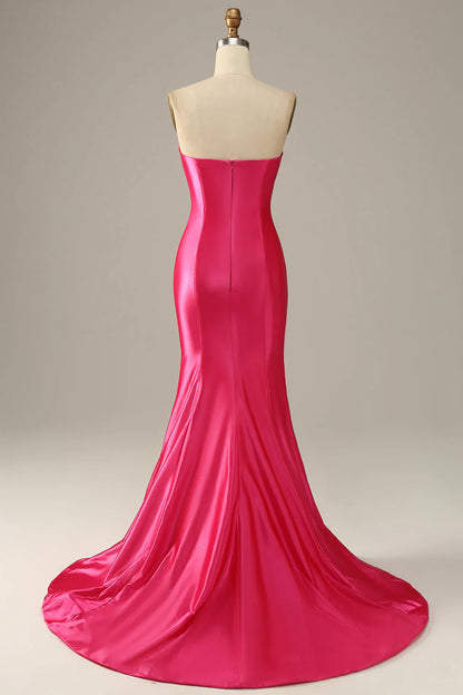 Fuchsia Sweetheart Mermaid Prom Dress