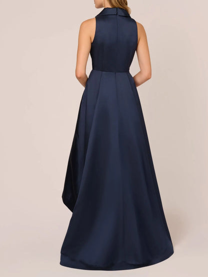 A-Line/Princess V-Neck Sleeveless Asymmetrical Mother Of The Bride & Groom Dresses