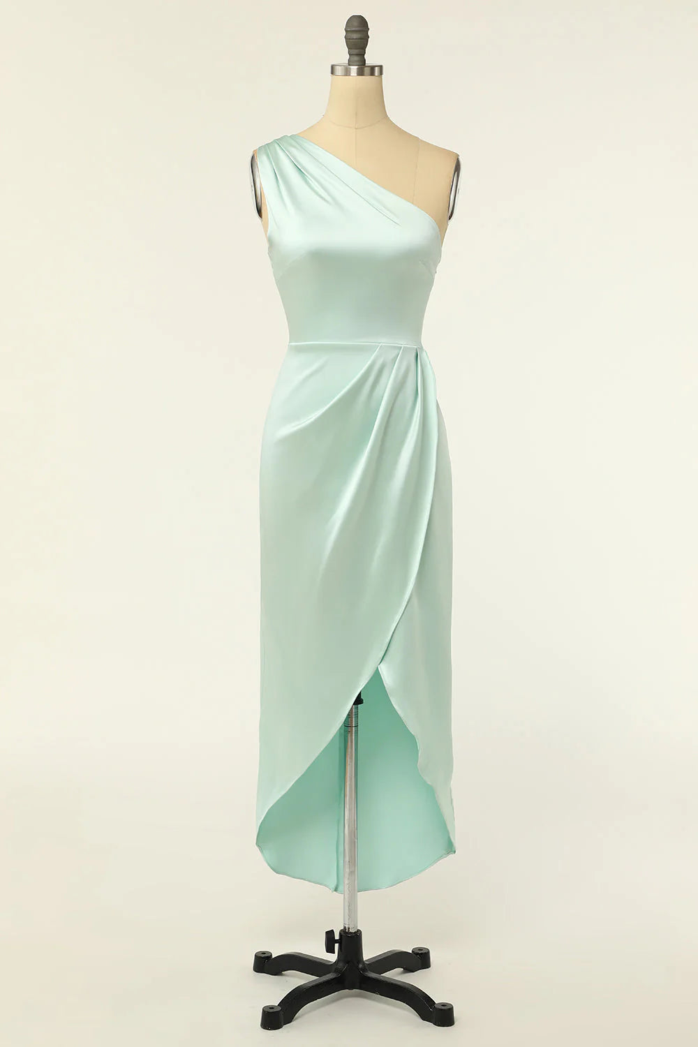 Sheath One Shoulder Sage Bridesmaid Dress